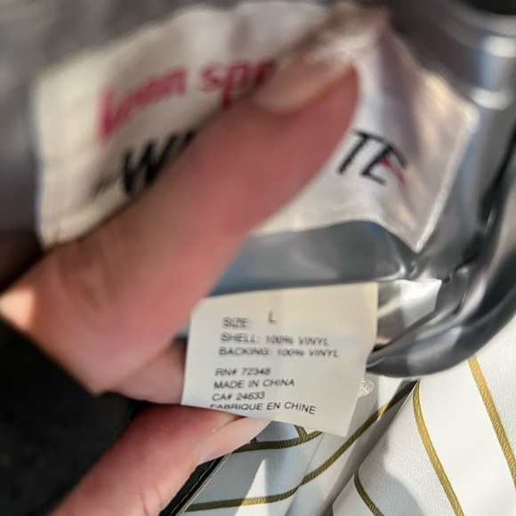 Super Cute Reversible Rain Coat Silver Gold size large kenn sporn by wippette - Picture 9 of 9